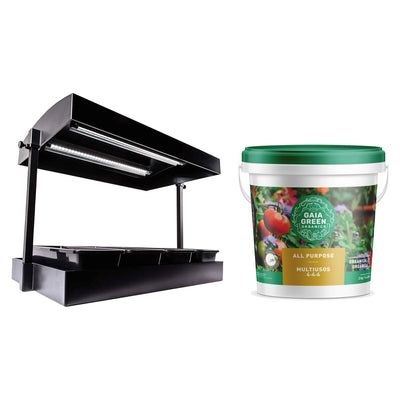 SunBlaster Light Garden with Strip Lights + GAIA GREEN All Purpose Plant Food