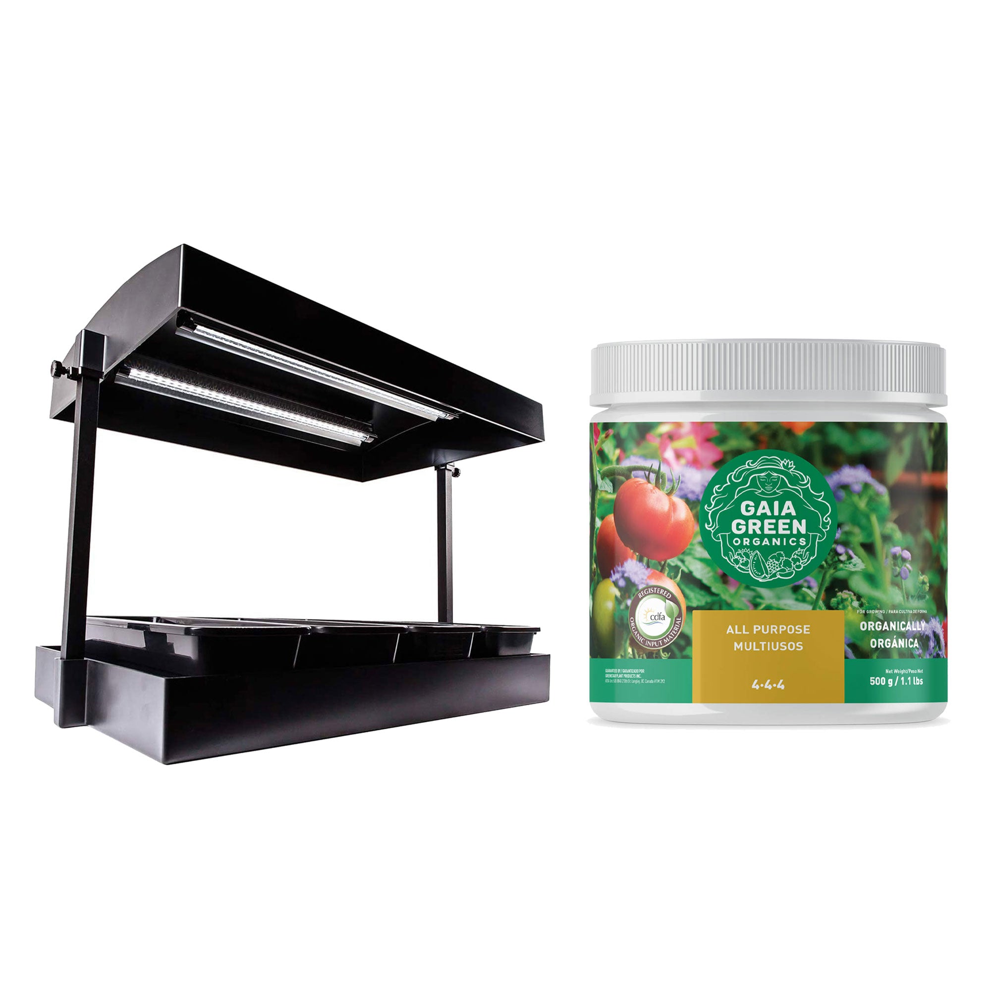 SunBlaster Grow Light Garden with Lights + GAIA GREEN All Purpose Plant Food - VMInnovations