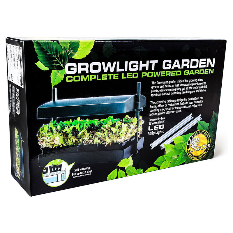 SunBlaster Grow Light Garden with Lights + GAIA GREEN All Purpose Plant Food