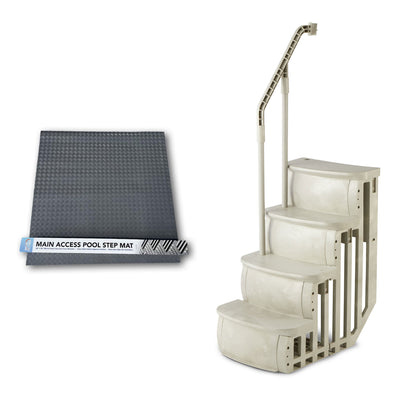 Main Access Large Step Ladder Guard Mat with Smart Step Swimming Pool Entrance - VMInnovations