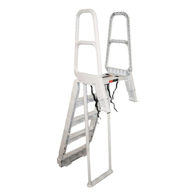 Main Access Large Step Ladder Guard Mat with Smart Choice Incline Pool Ladder