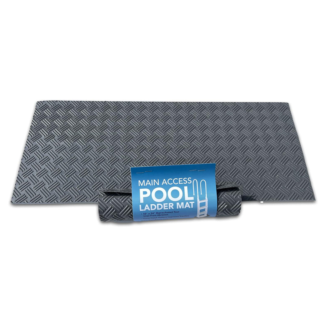 Main Access Large Pool Step Ladder, Gray + Main Access Swim Pool Ladder, Taupe