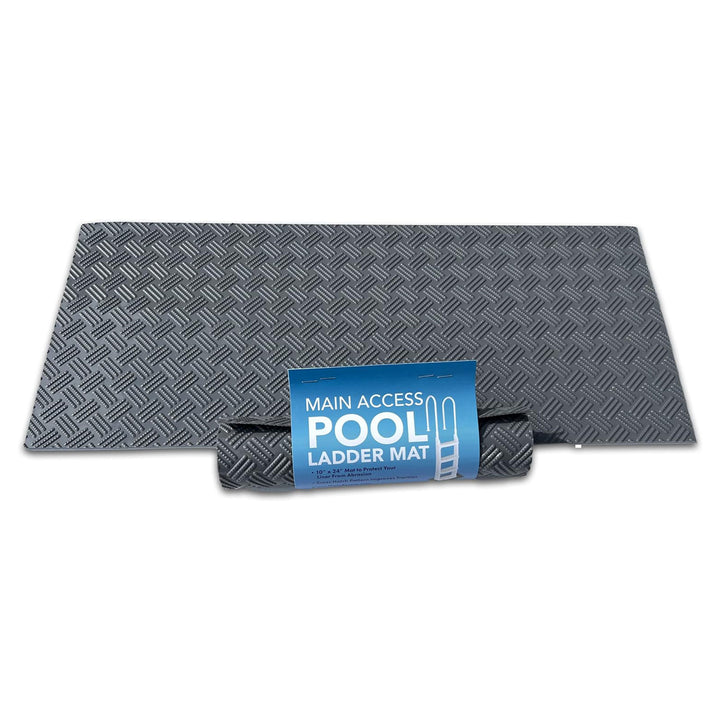 Main Access Large Pool Step Ladder, Gray + Main Access Swim Pool Ladder, Taupe