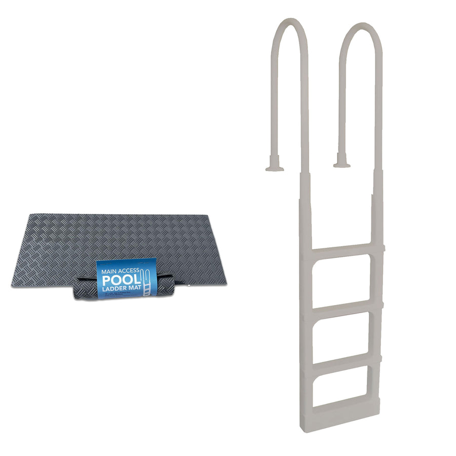 Main Access Large Ladder Guard Mat, Gray + Main Access ProSeries Ladder, Taupe - VMInnovations