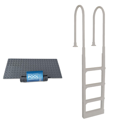 Main Access Large Ladder Guard Mat, Gray + Main Access ProSeries Ladder, Taupe