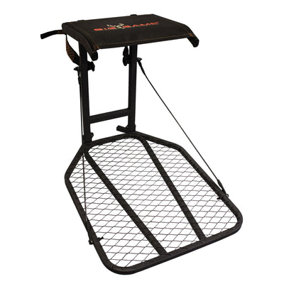 Big Game Steel Hang-On Treestand with 14"x12" Flip-Back Seat, Black (Open Box) - VMInnovations