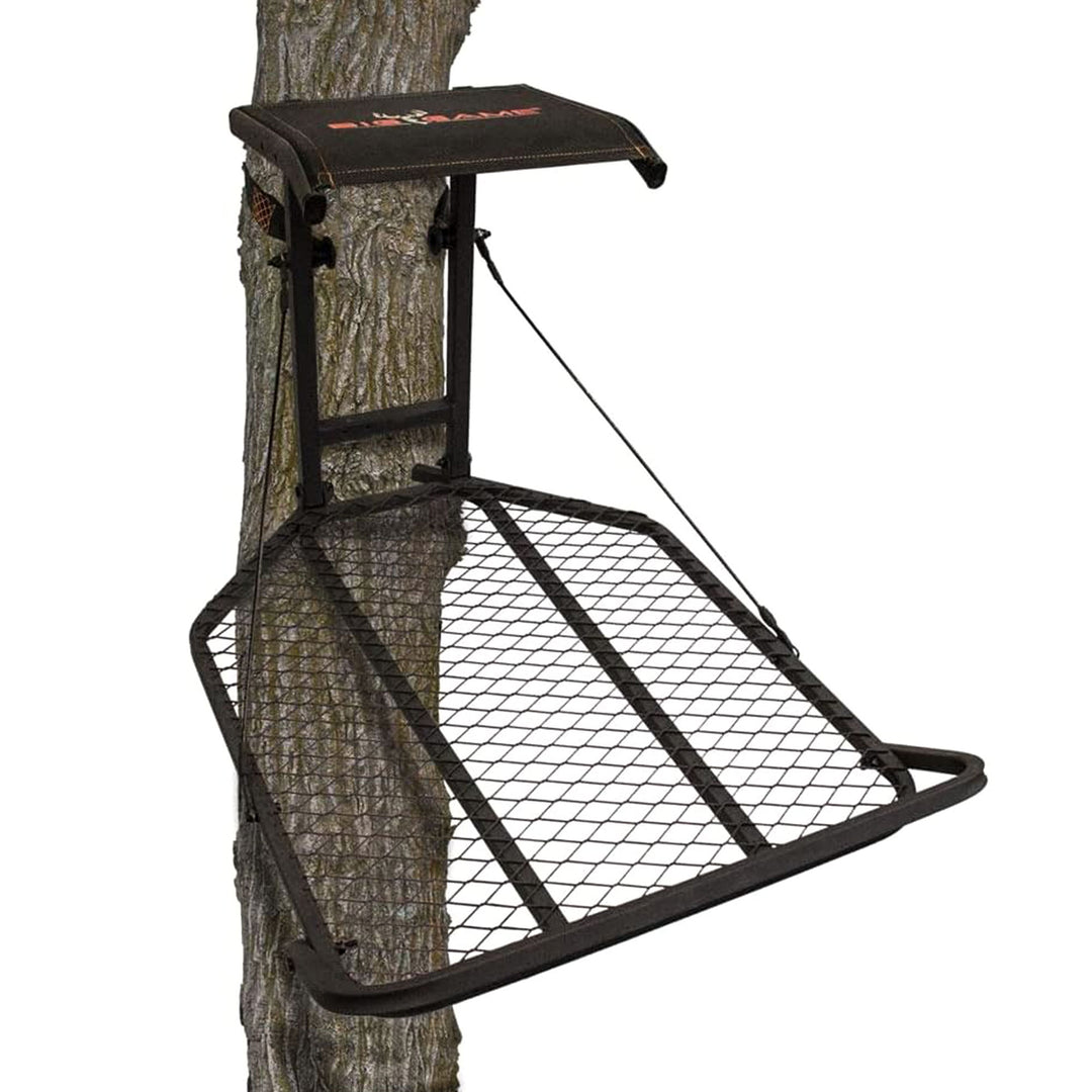 Big Game Captain XC Steel Treestand w/14 x 8 in. Flip-Back Seat, Black (Used) - VMInnovations