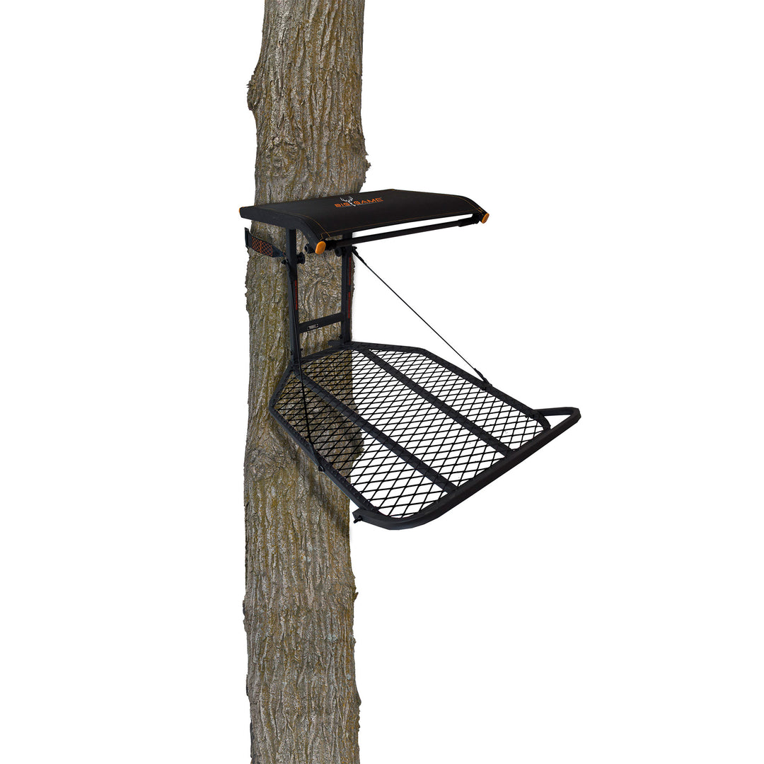 Big Game Captain XC Steel Hang-On Treestand w/14 x 8 in. Seat, Black (Open Box) - VMInnovations