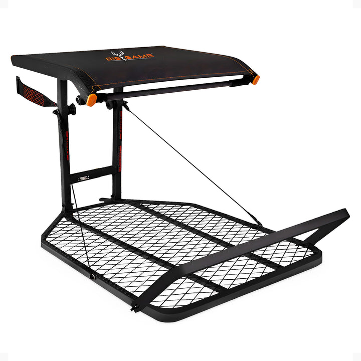 Big Game Captain XC Steel Treestand w/14 x 8 in. Flip-Back Seat, Black (Used) - VMInnovations