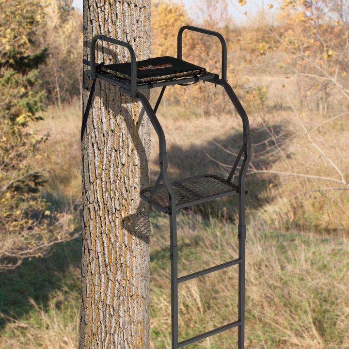 Big Game The Warrior Pro 1 Person Hunting Ladder Tree Stand, Black (Used) - VMInnovations