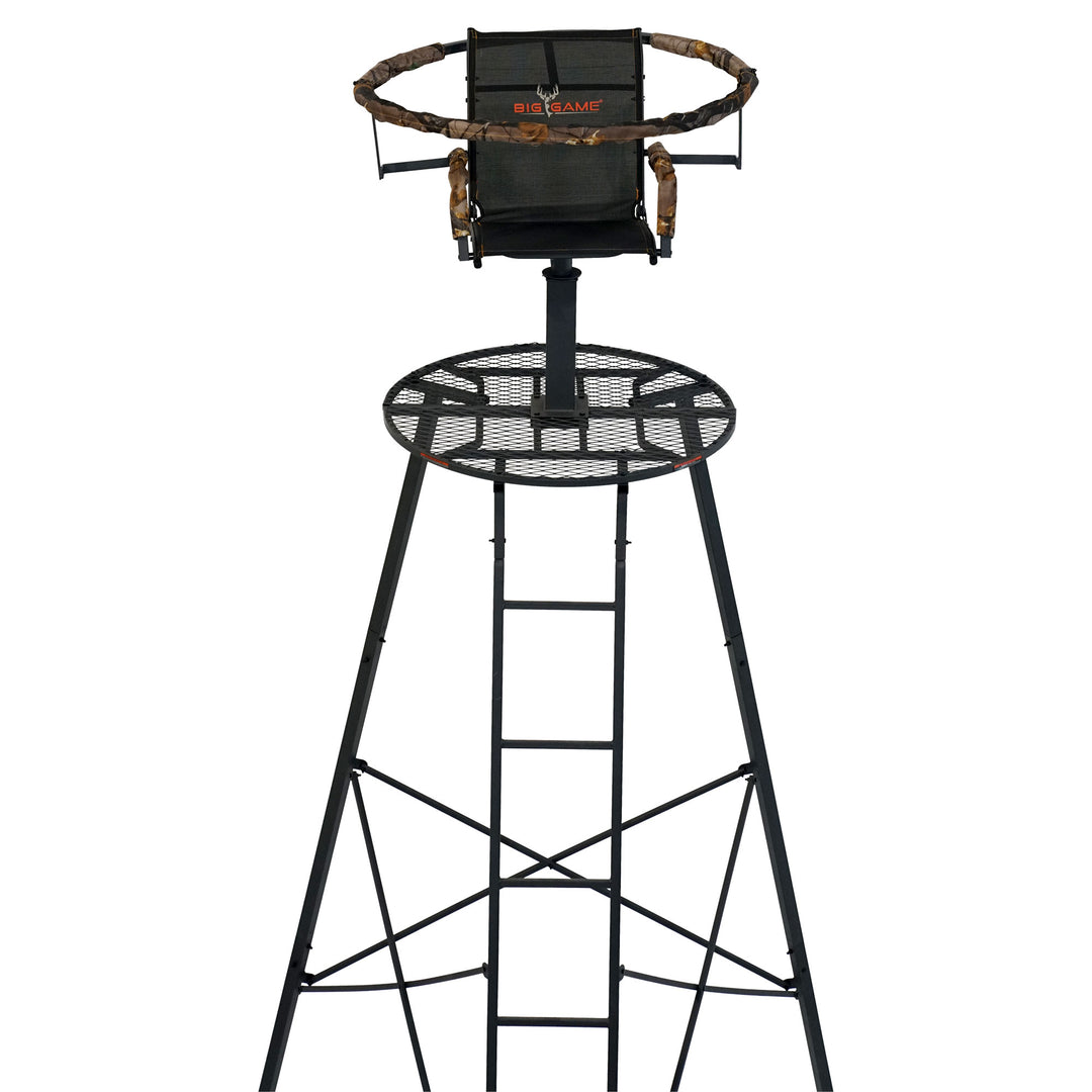 Big Game 13' The Apex Tripod Hunting Ladderstand w/Swiveling Seat (Open Box)