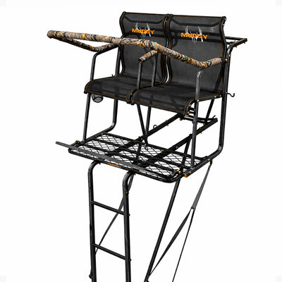 Muddy Stronghold 2.5 Deer Hunting 18 Foot Ladderstand Tree Stand w/Hercules Grip - VMInnovations