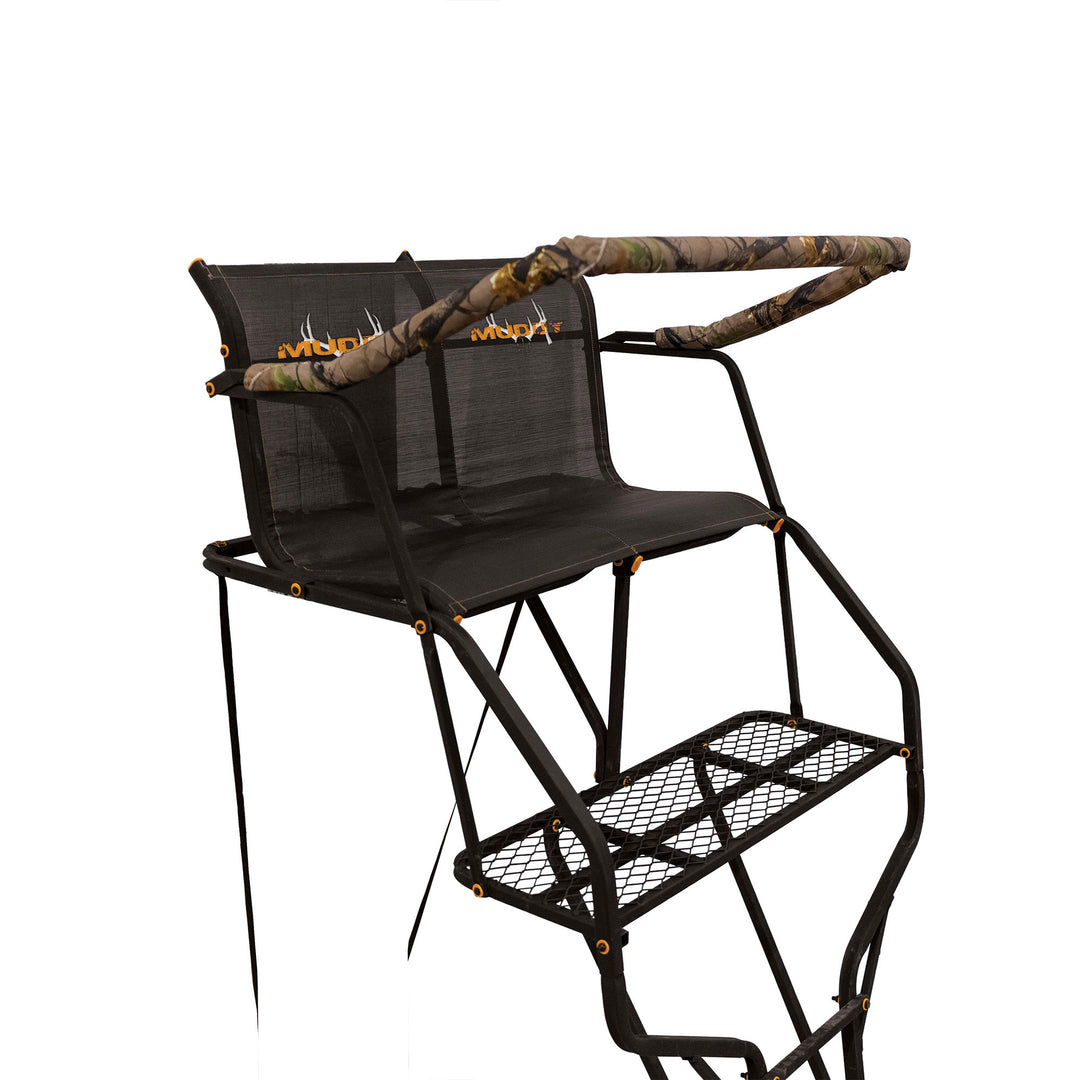 Muddy Droptine Deer Hunting Ladderstand, 2 Person Climbing Tree Stand (Open Box) - VMInnovations