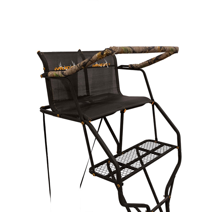 Muddy Droptine Deer Hunting Ladderstand, 2 Person Climbing Tree Stand (Open Box) - VMInnovations