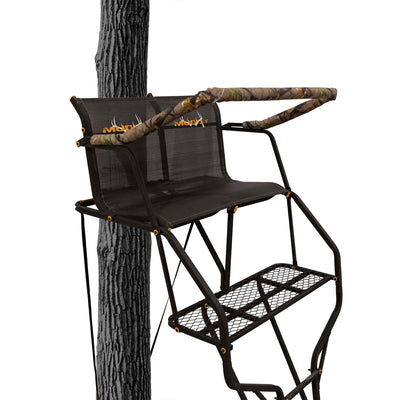Muddy Droptine Deer Hunting Ladderstand, 2 Person Climbing Tree Stand (Open Box) - VMInnovations