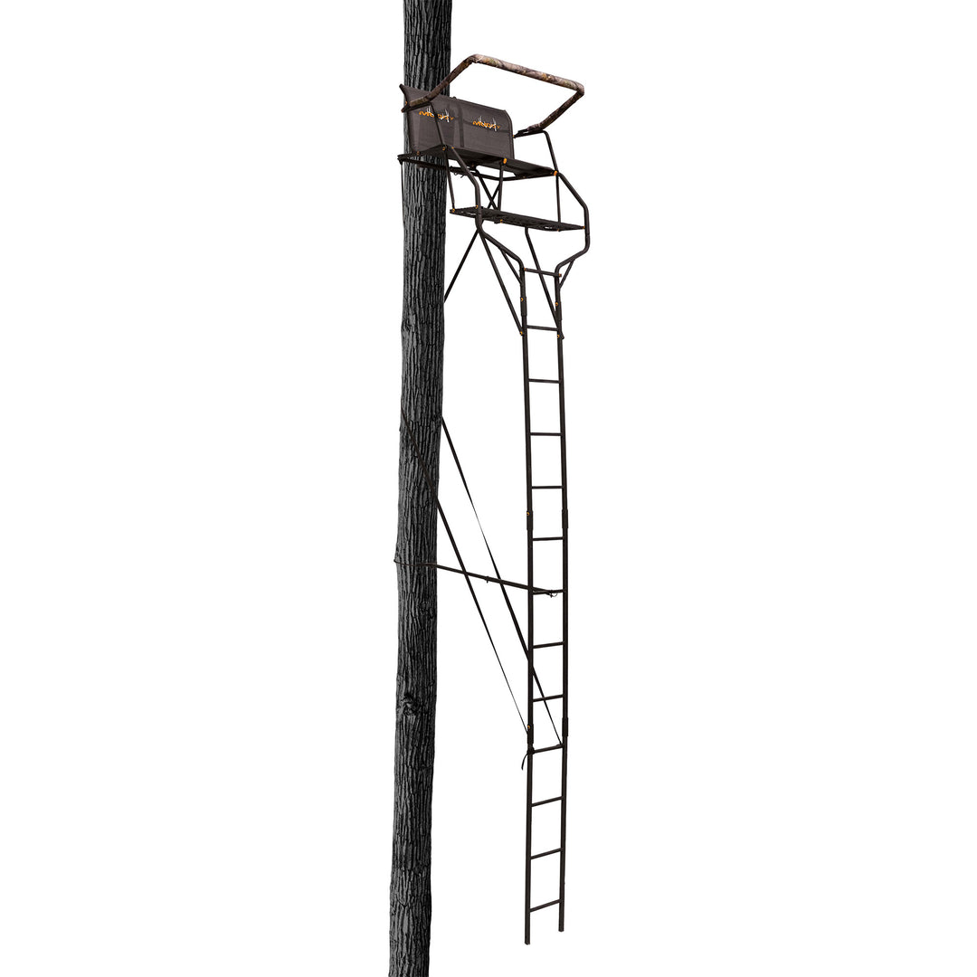 Muddy Double Deer Hunting Ladderstand, 2 Person Climbing Tree Stand (Used)