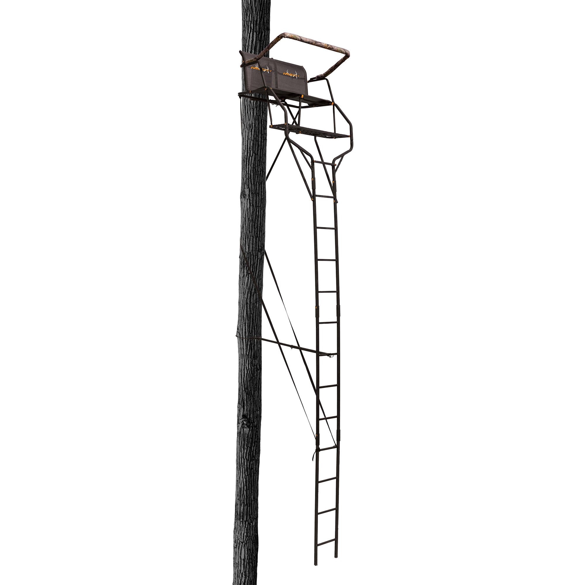 Muddy Droptine Deer Hunting Ladderstand, 2 Person Climbing Tree Stand (Open Box) - VMInnovations