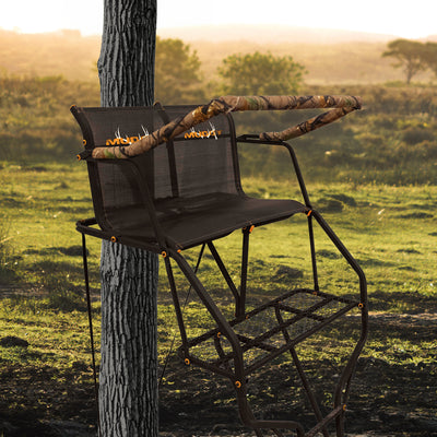 Muddy Double Deer Hunting Ladderstand, 2 Person Climbing Tree Stand (Used)