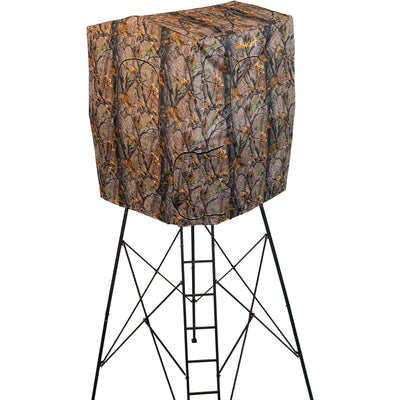 Muddy 12' Quad Pod Stand Hunting Blind, Deer Blind w/ Windows, Camo (Open Box)