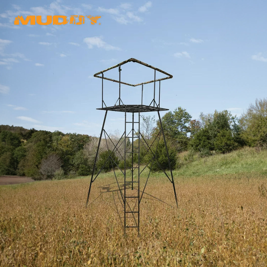 Muddy 12' Quad Pod Stand Hunting Blind, Deer Blind w/ Windows, Camo (Open Box)