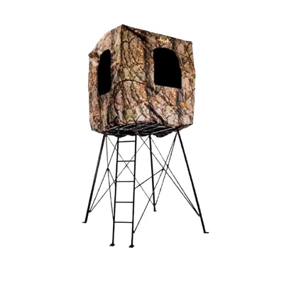 Muddy 12' Quad Pod Stand Hunting Blind, Hunting Gear Deer Blind w/ Windows, Camo - VMInnovations