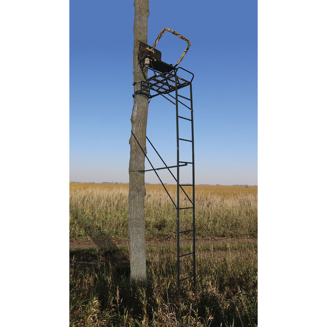 Muddy Boss Hawg 1.5 Hunting 17' Ladderstand Tree Stand w/Lumbar Seat (Open Box)