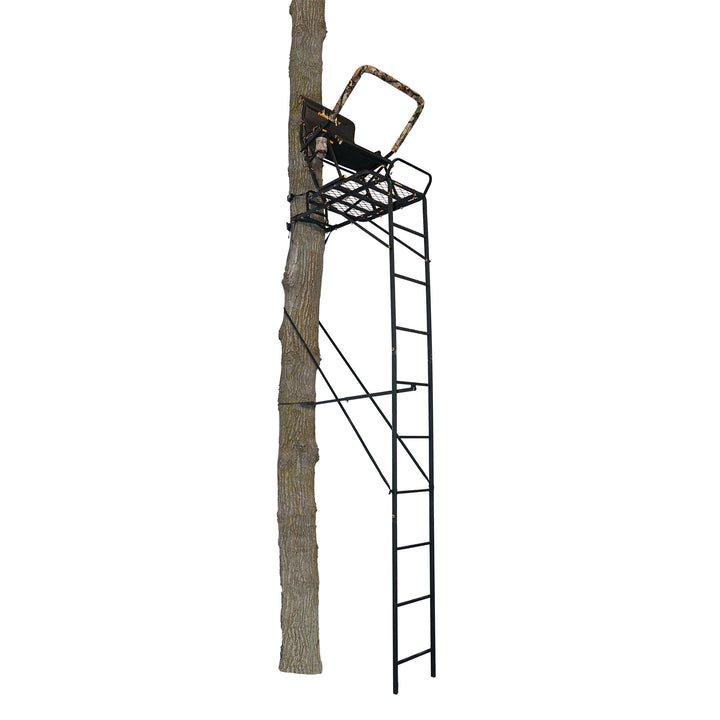 Muddy Boss Hawg 1.5 Hunting 17' Ladderstand Tree Stand w/Lumbar Seat (Open Box)