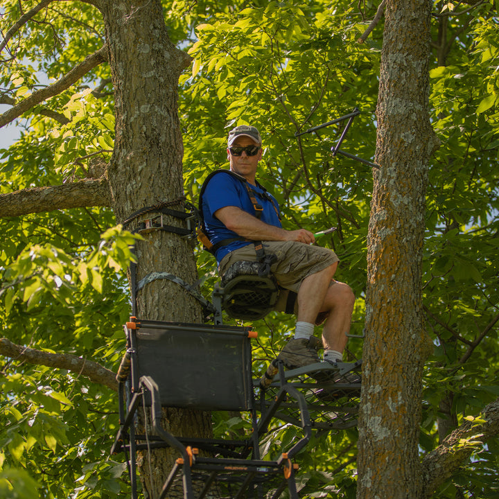 Muddy The Stronghold 1.5 Deer Hunting Ladderstand, 1 Person Climbing Tree Stand