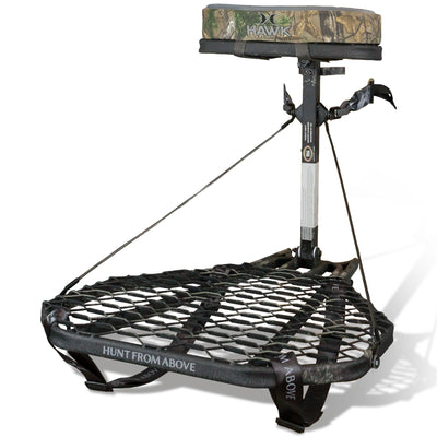 Hawk Mega Combat Hang On Tree Stand, Deer Stand w/ XL Saddle Platform (Open Box) - VMInnovations