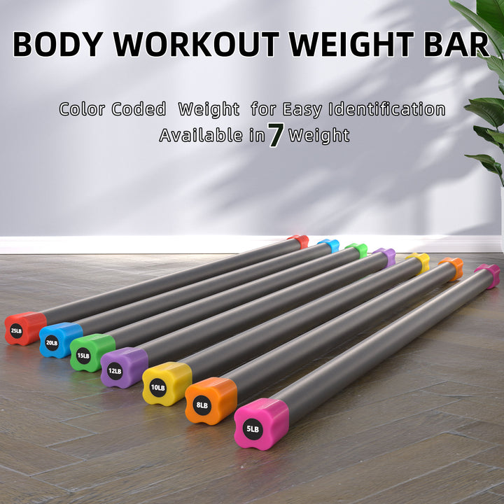 Signature Fitness Total Body Workout Steel Bar w/ Padded Foam, 5lbs (Open Box)