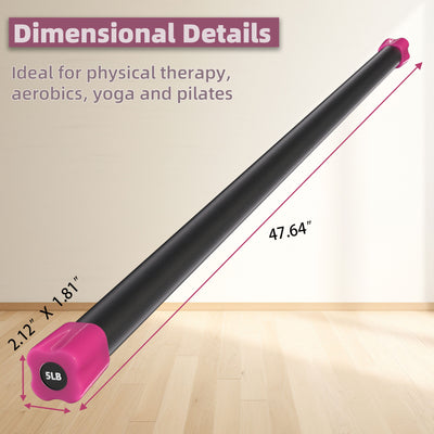 Signature Fitness Total Body Workout Weighted Bar w/ Padded Foam, 5LBS (Used) - VMInnovations