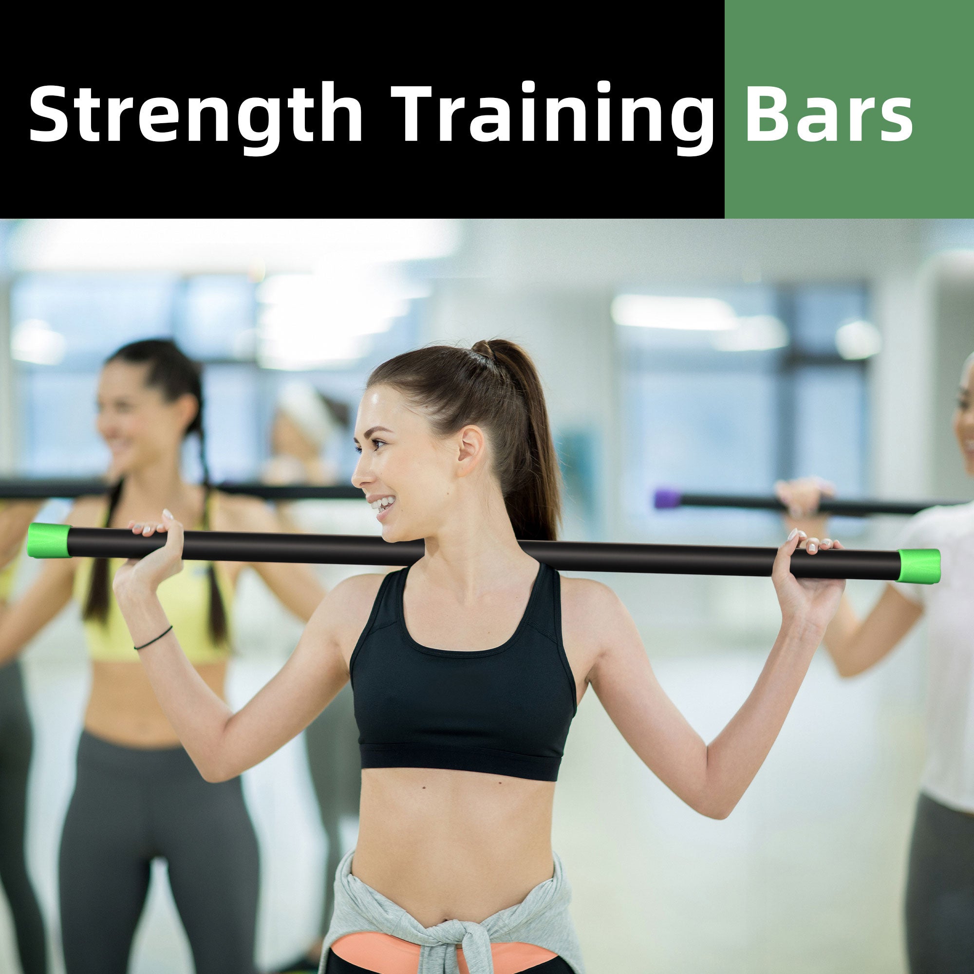 Signature Fitness Total Body Workout Steel Weighted Bar w/Padded Foam, 15 Pounds