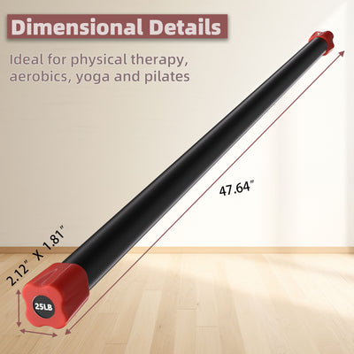 Signature Fitness Total Body Workout Steel Weighted Bar w/ Foam, 25LBS (Used) - VMInnovations