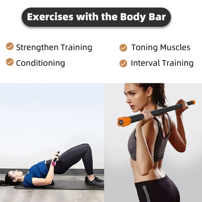 Signature Fitness Total Workout & Weighted Bar Padded Grip, 3pk (Open Box)
