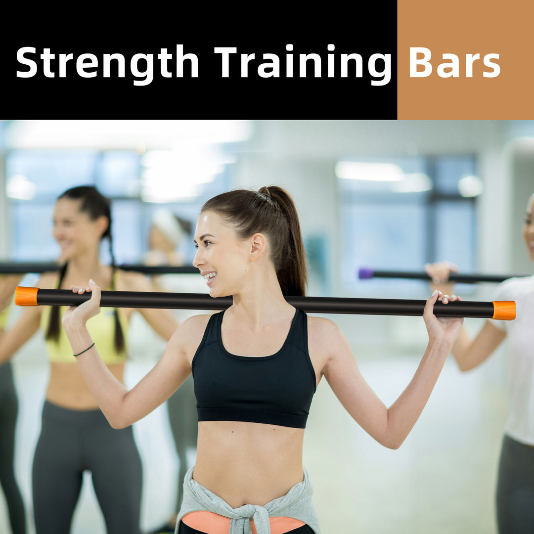 Signature Fitness Total Workout & Weighted Bar Padded Grip, 3pk (Open Box)
