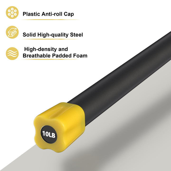 Signature Total Body Workout & Exercise Weighted Bar Padded Grip, 3pk (Used)