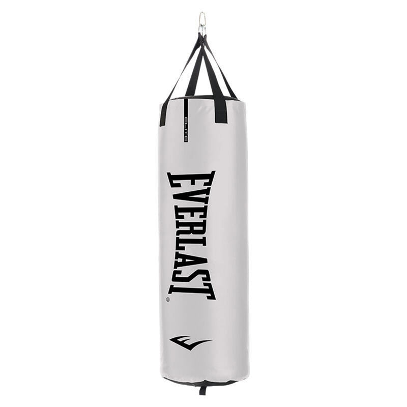 Everlast Elite Nevatear 70 Pound Heavy Bag with Hanging Strap and D Rings, White