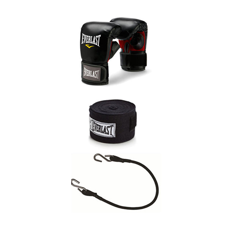 Everlast Single Station 100 Pound Punching Bag Stand and Nevatear Heavy Bag Kit