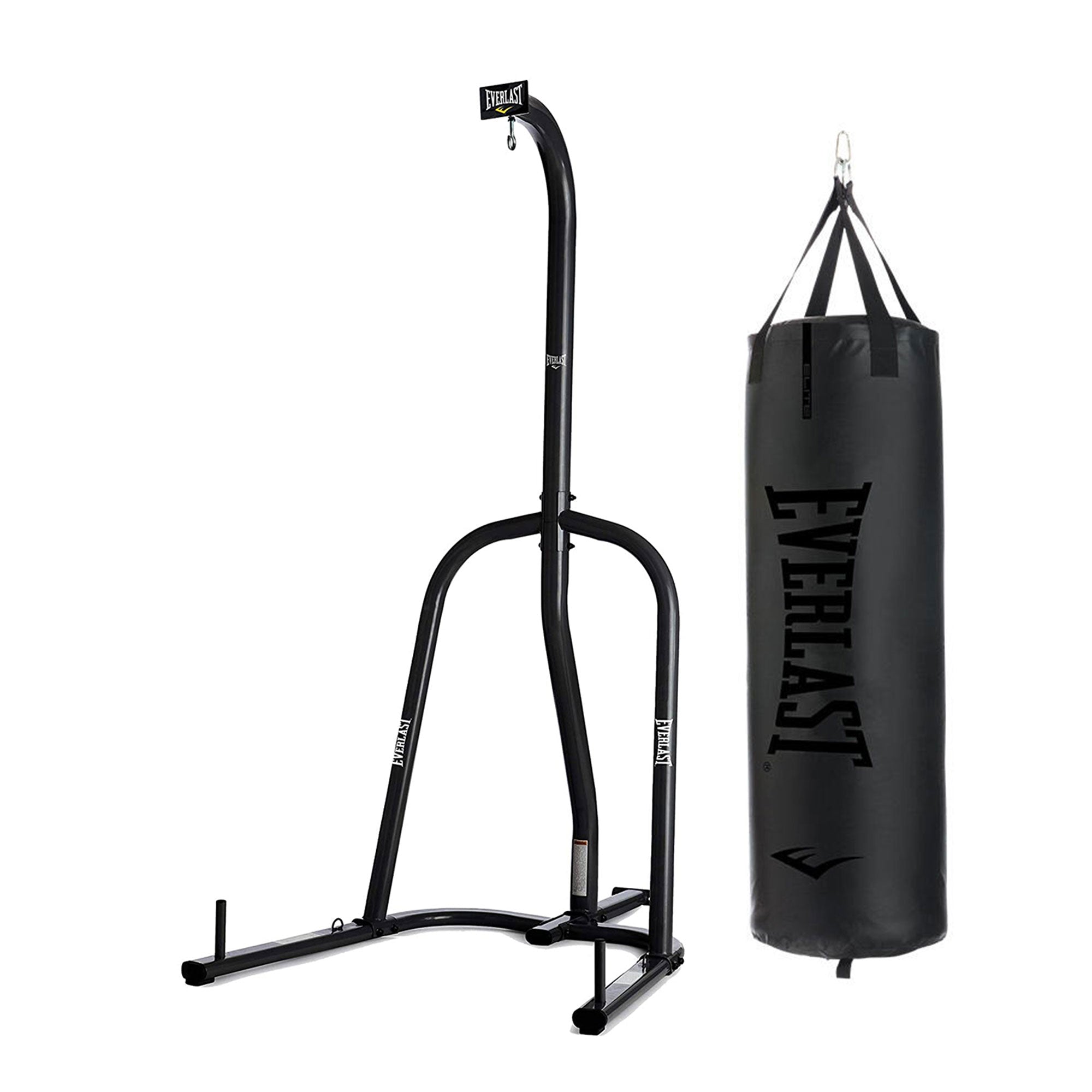 Everlast 100 Pound Bag Stand with Elite 2 Nevatear 80 Pound Punching Bag, Black - VMInnovations