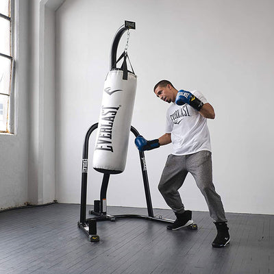 Everlast 100 Pound Bag Stand with Elite 2 Nevatear 80 Pound Punching Bag, Black - VMInnovations