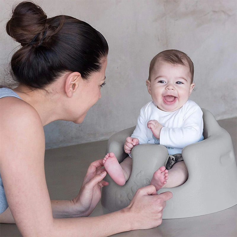 Bumbo Infant Floor Seat Sit Up Chair with Adjustable Harness, Taupe (2 Pack)