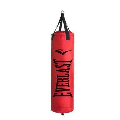 Everlast Single Station 100 Pound Punching Bag Stand and Kickboxing Bag, Red