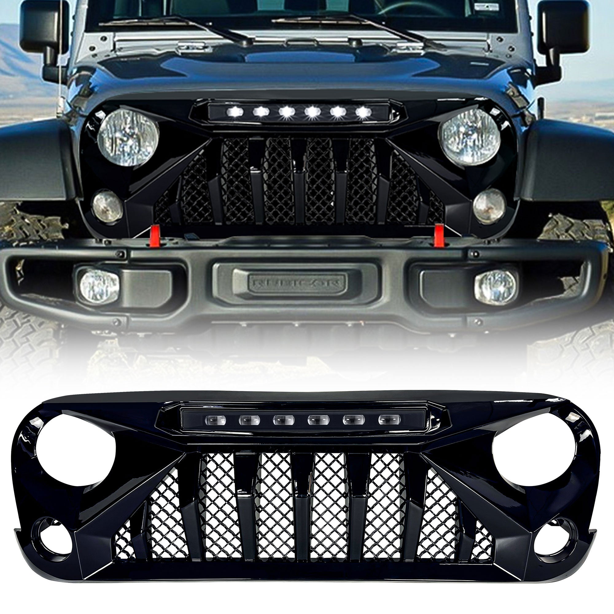 American Modified Gladiator Grille Compatible w/07-18 Jeep Wrangler JK (Used) - VMInnovations
