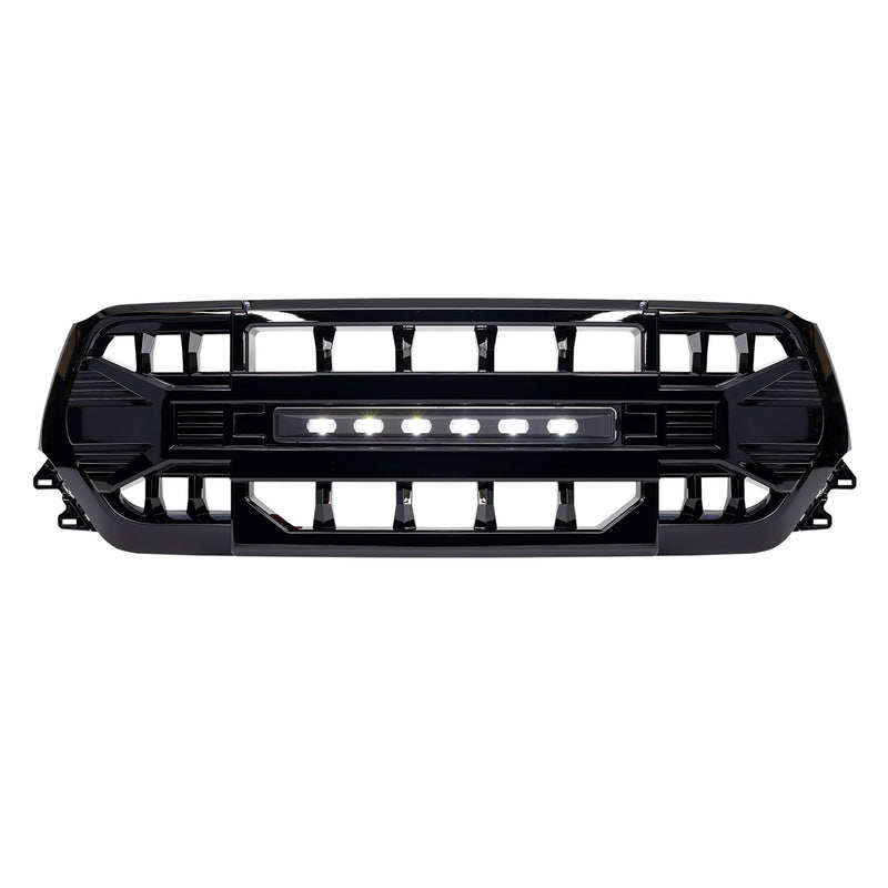 AMERICAN MODIFIED Armor Front Grille for 19-24 Dodge Ram, Glossy Black(Open Box)