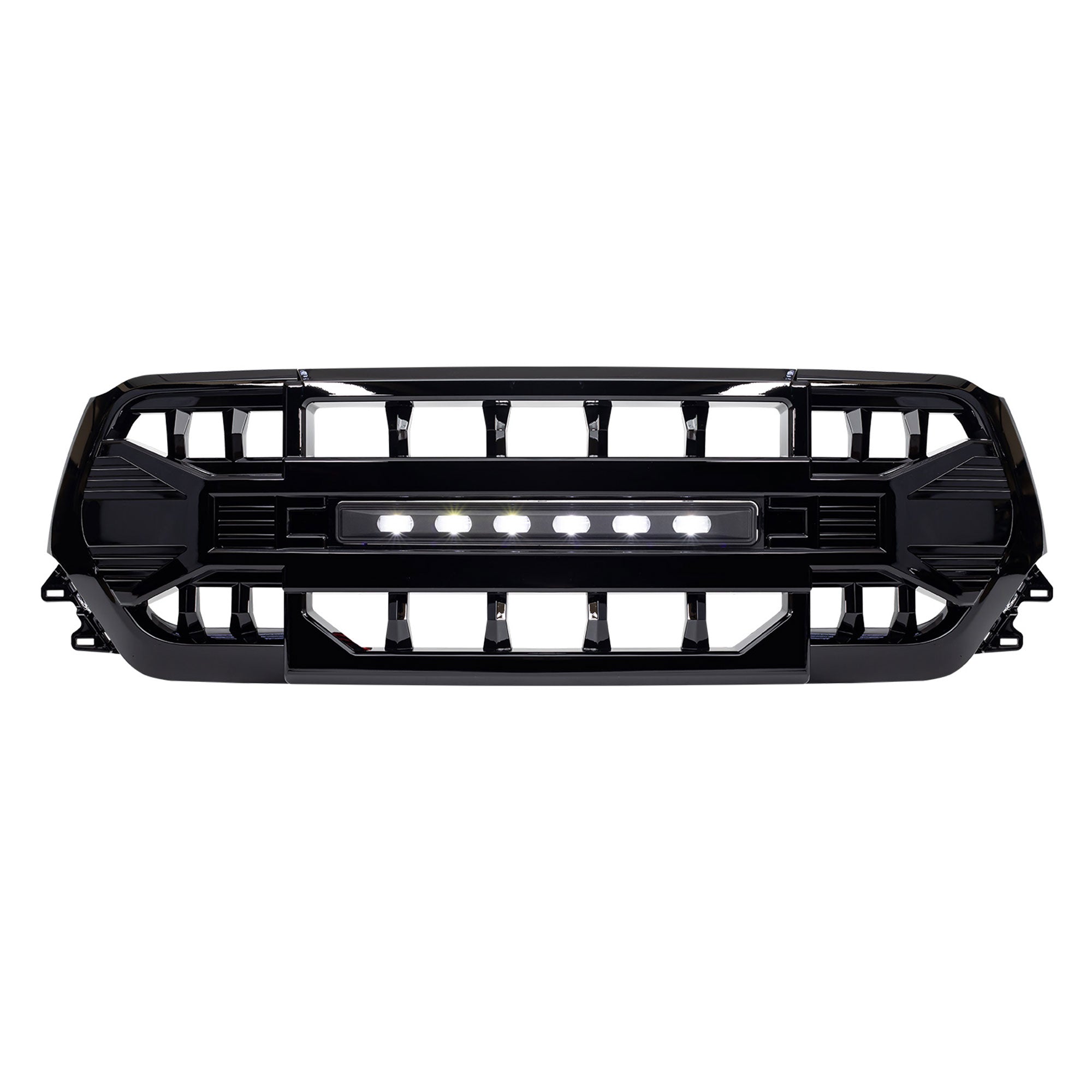 AMERICAN MODIFIED Armor Front Grille for 19-24 Dodge Ram, Glossy Black(Open Box) - VMInnovations