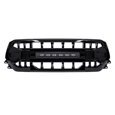 AMERICAN MODIFIED Armor Front Grille for 2019 to 2024 Dodge Ram, Glossy Black - VMInnovations