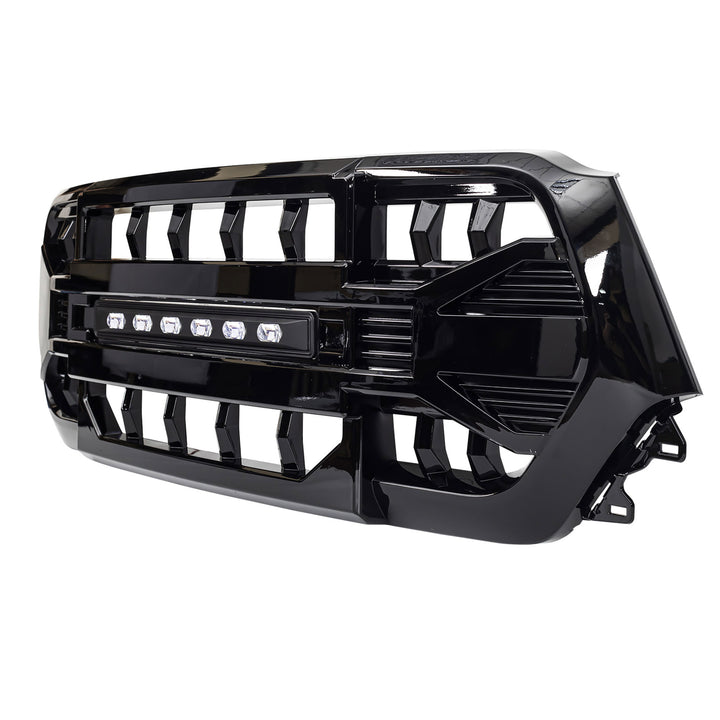 AMERICAN MODIFIED Armor Front Grille for 19-24 Dodge Ram, Glossy Black(Open Box) - VMInnovations