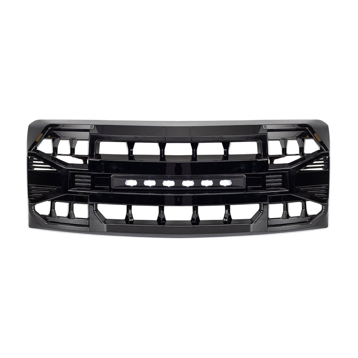 AMERICAN MODIFIED Armor Grille Compatible with 2009-2014 Ford F150, Glossy Black