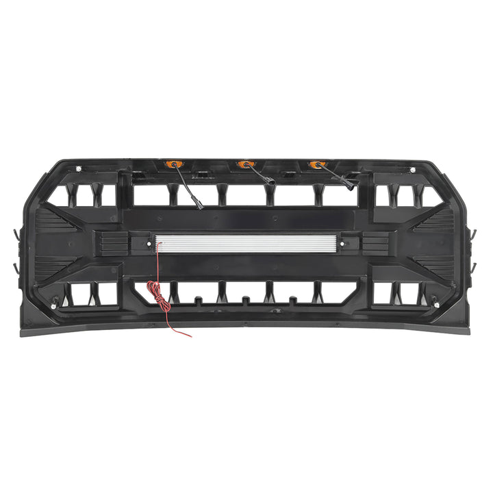 AMERICAN MODIFIED Armor Front Grille for 15-17 Ford F150, Glossy Black(Open Box)