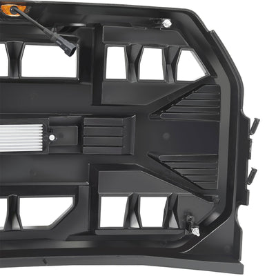 AMERICAN MODIFIED Armor Front Grille for 2015 to 2017 Ford F150, Glossy Black - VMInnovations